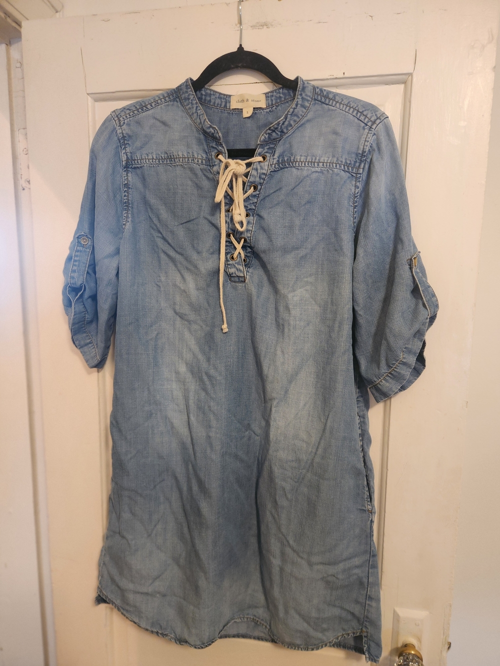 cloth & stone Light Blue Chambray Tunic Top